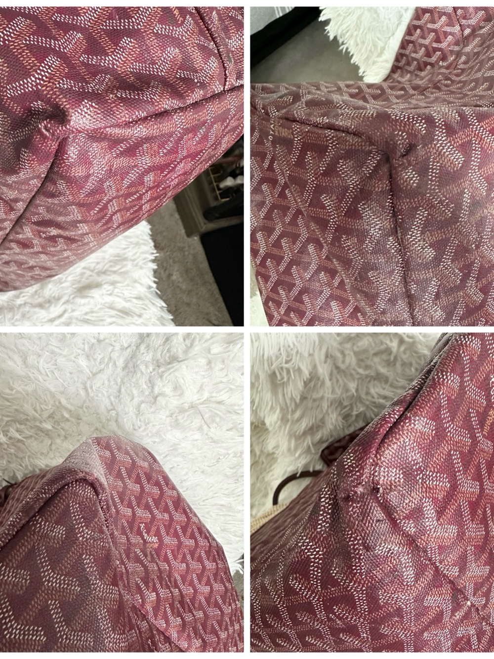 Goyard Saint Louis GM Tote in Burgundy Color - Picture 4 of 14